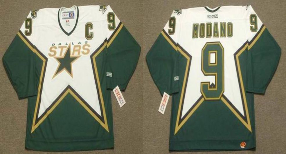 2019 Men Dallas Stars 9 Modano Green CCM NHL jerseys